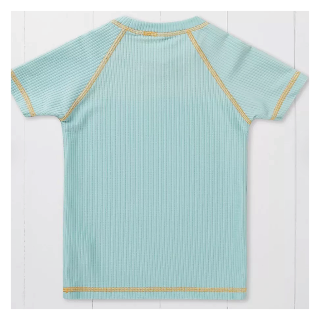 Grass + Air Rash Vest -  Pistachio Short Sleeve