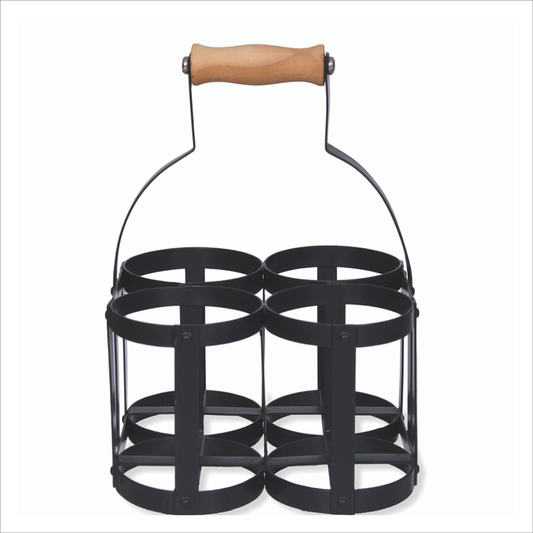 Milk Bottle Holder x 4 Carbon - Garden Trading