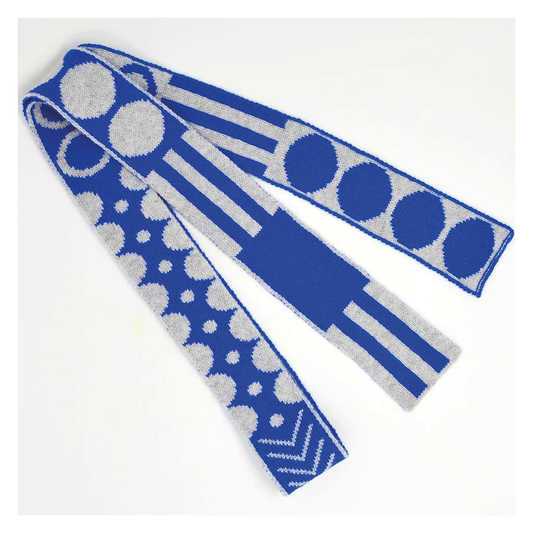 Skinny Scarf  Blue - Scarlet Knitwear