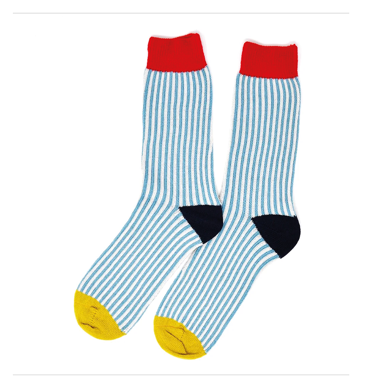 Merino Socks  Blue Stripe - Scarlet Knitwear