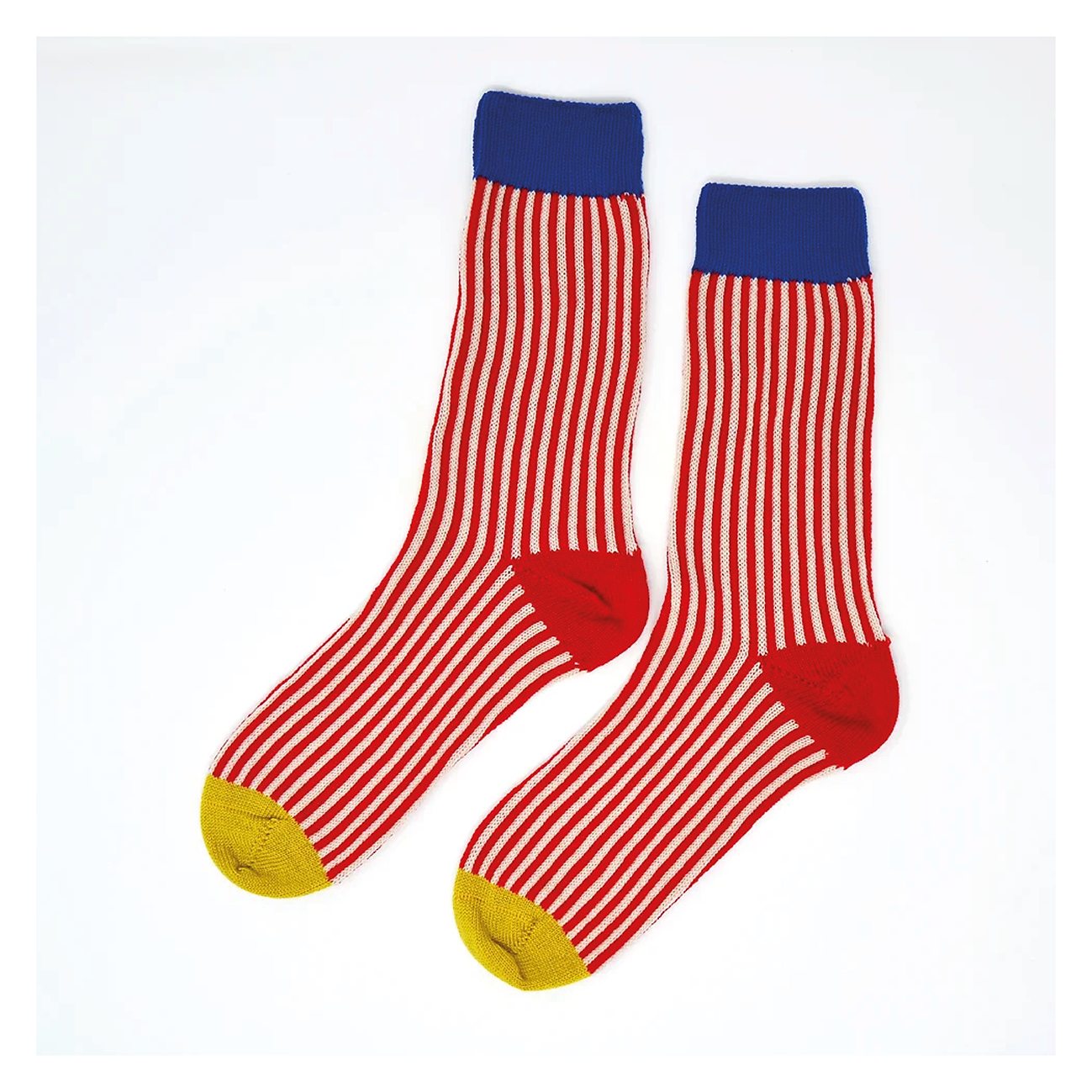 Merino Socks Red Stripe - Scarlet Knitwear