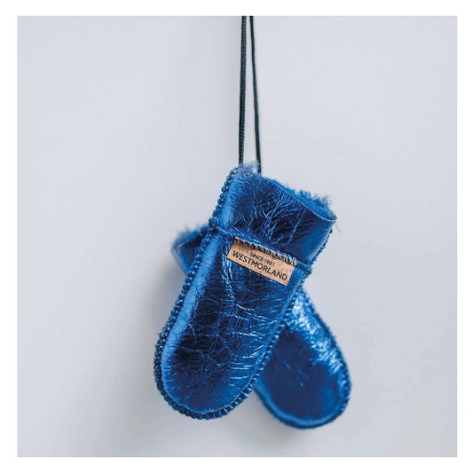 Westmorland Sheepskin Mits  - Metallic Blue