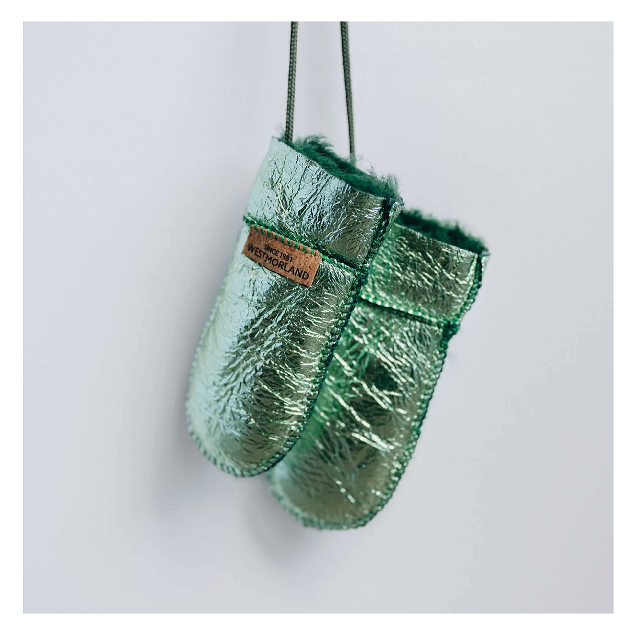 Westmorland Sheepskin Mits  - Metallic Green