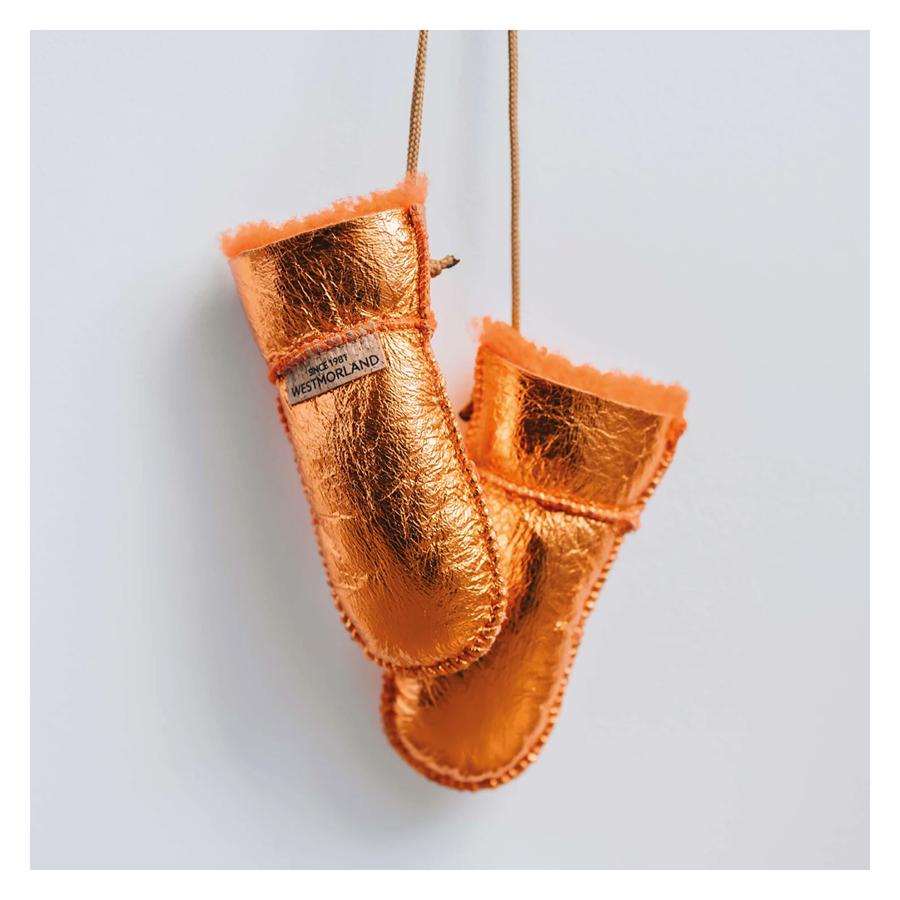 Westmorland Sheepskin Mits  - Metallic Orange